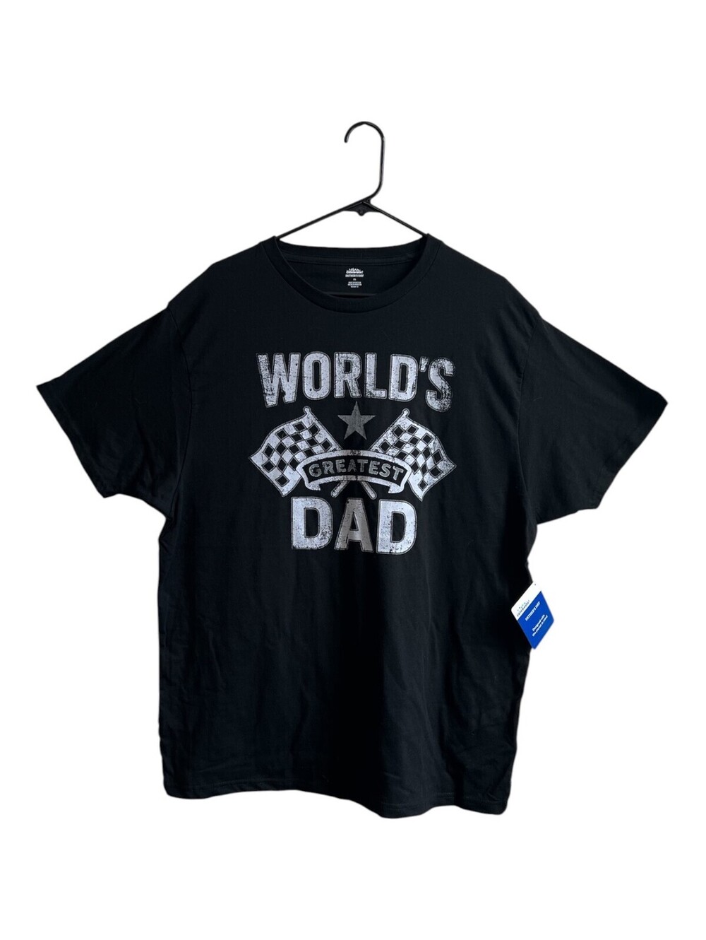 NWT - Celebrate World's Greatest Dad Graphic Black Racing T-Shirt - XL